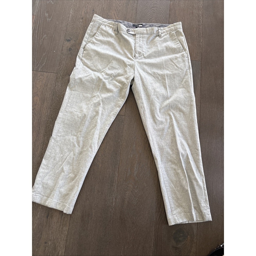 Ted Baker London Tall Fit Size 38 Gray Dress Pants